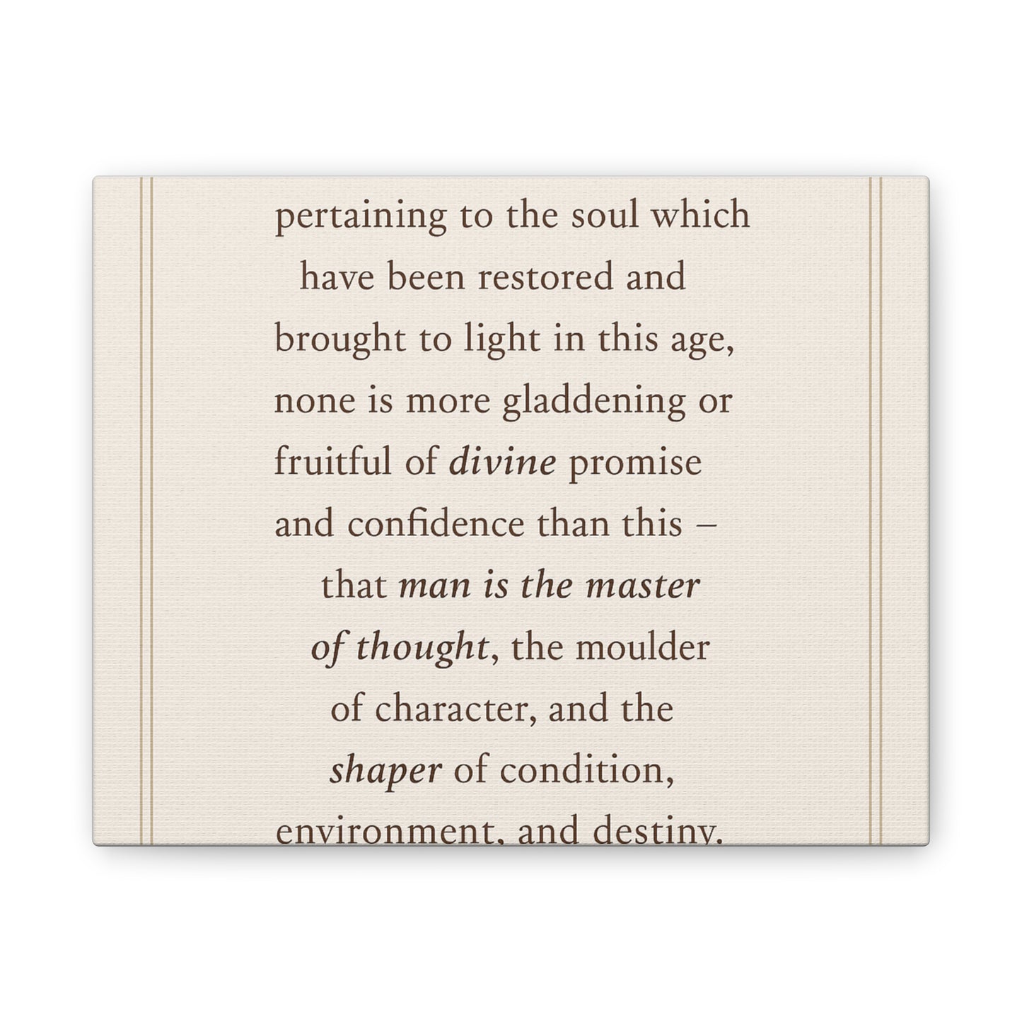 Inspirational Canvas Art - Master of Thought Quote