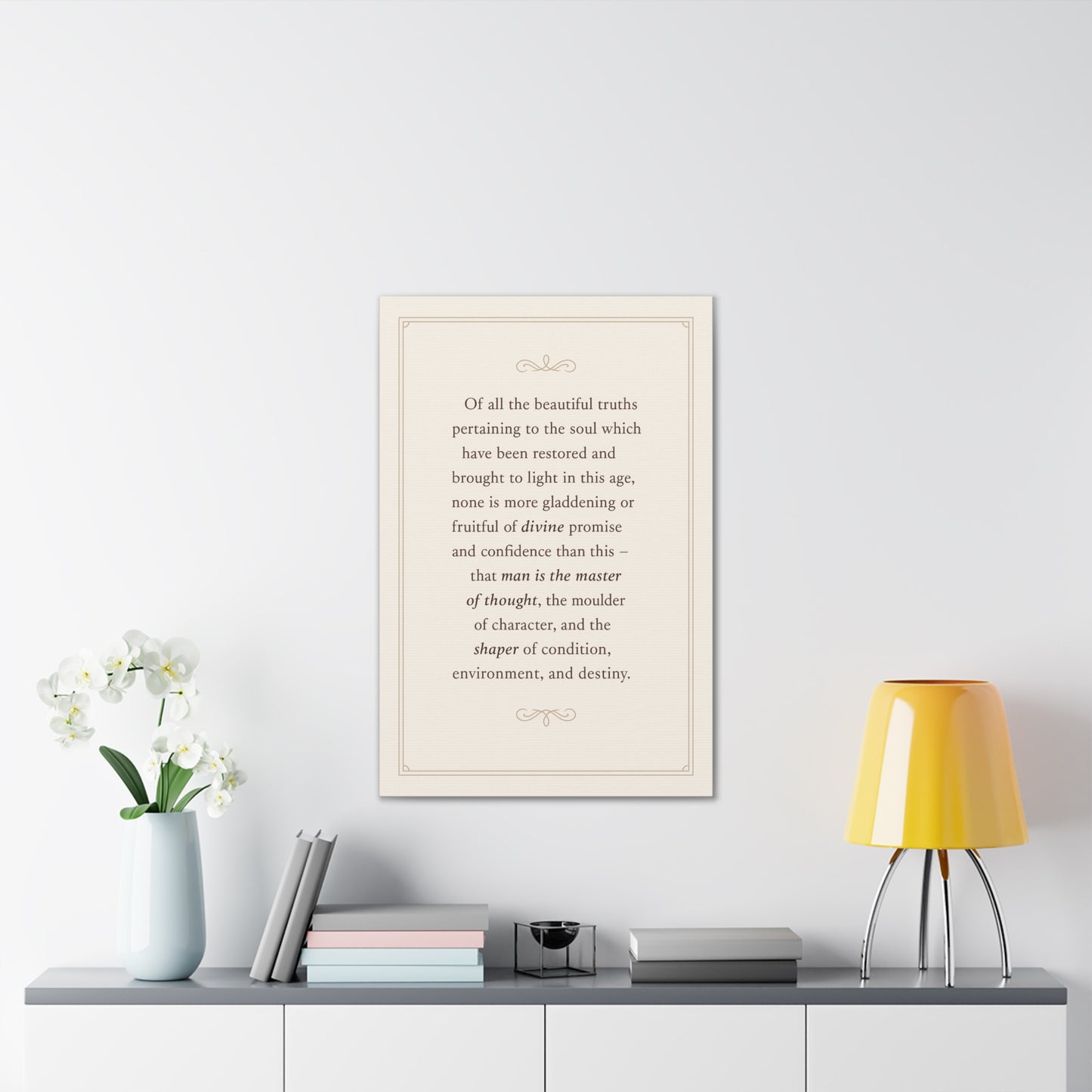 Inspirational Canvas Art - Master of Thought Quote