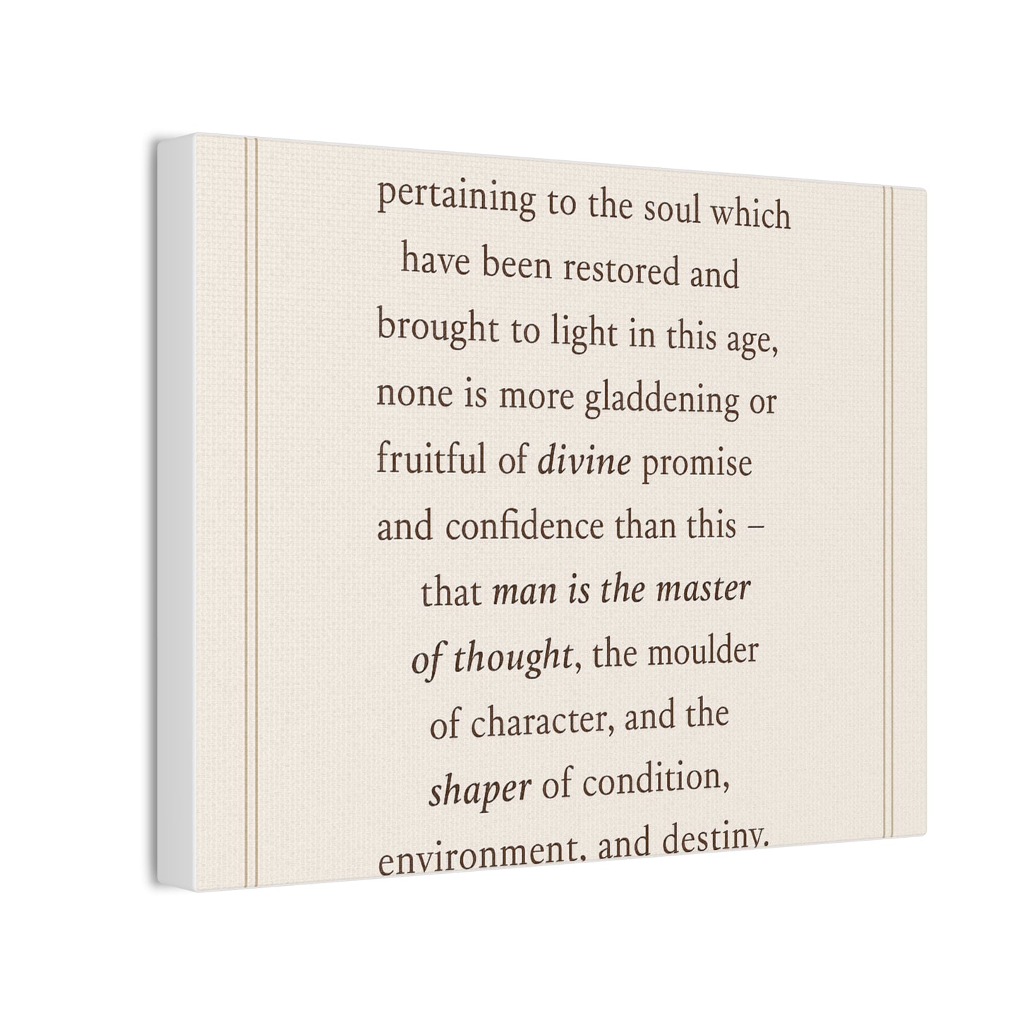 Inspirational Canvas Art - Master of Thought Quote