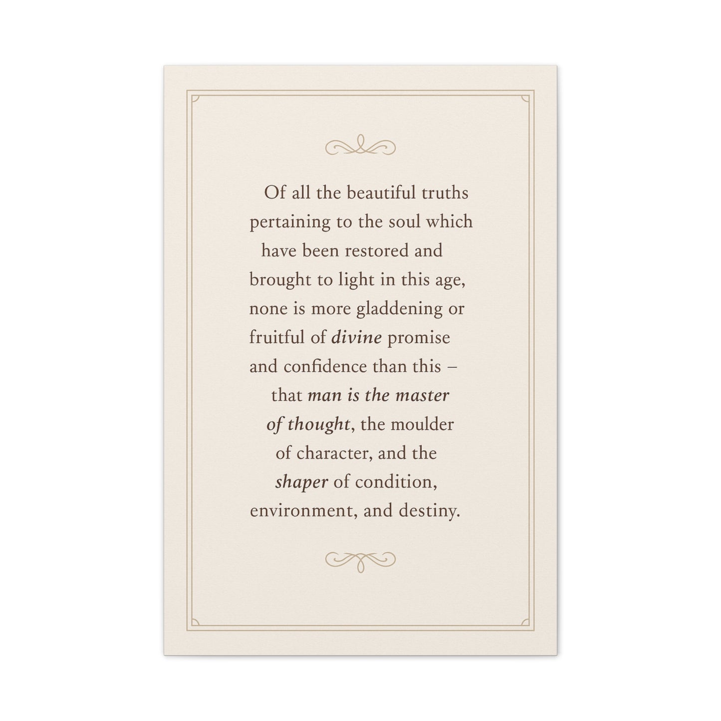 Inspirational Canvas Art - Master of Thought Quote