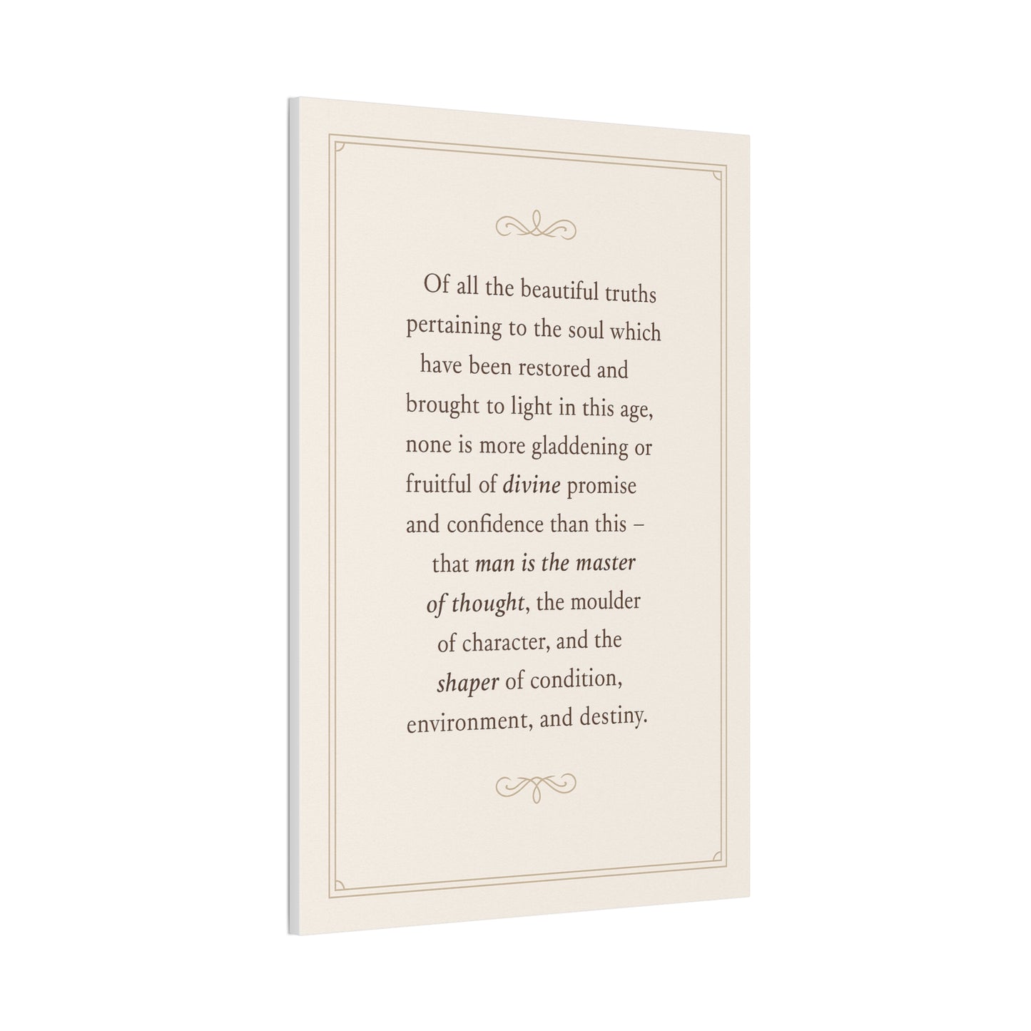 Inspirational Canvas Art - Master of Thought Quote